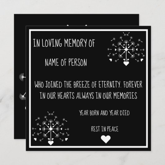 Löwenzahn im Wind in liebender Erinnerung an die K (Vorne/Hinten)