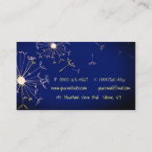 Löwenzahn im Wind Visitenkarte (Rückseite)