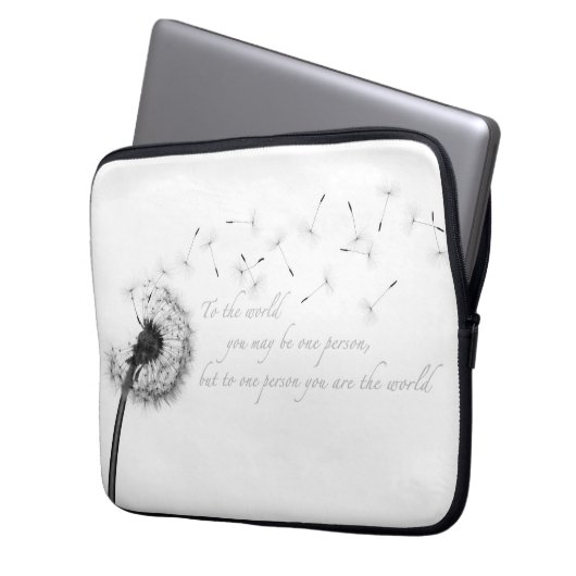 Löwenzahn-Inspirations-Neopren-Laptop-Hülse Laptopschutzhülle (Vorderseite Links)