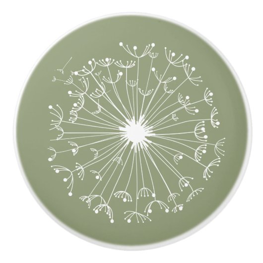 Löwenzahn-Keramik-Griff Keramikknauf (Vorderseite)