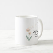 Löwenzahn Kolibri Inspirationsdesign Kaffeetasse (VorderseiteRechts)