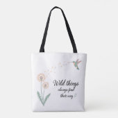 Löwenzahn Kolibri Inspirationsdesign Tasche (Rückseite)