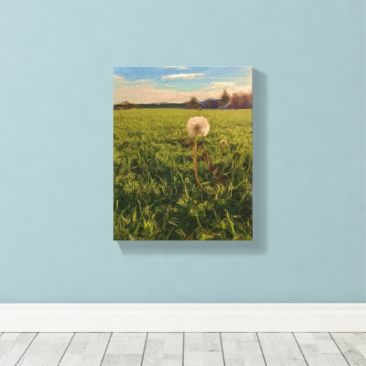 Löwenzahn Leinwanddruck (Insitu (Holzboden))