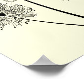 Löwenzahn-Linienkunst Poster (Ecke)