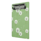 Löwenzahn-Muster auf grünem Hintergrund Mini Klemmbrett (Gewinkelt2)