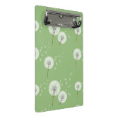 Löwenzahn-Muster auf grünem Hintergrund Mini Klemmbrett (Schrägansicht)