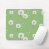 Löwenzahn-Muster auf grünem Hintergrund Mousepad (Mit Mouse)