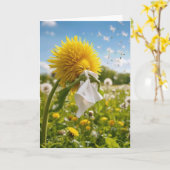 Löwenzahn Niesen Gute Besserung Karte (Gelbe Blume)