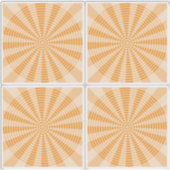 Löwenzahn, orange Spirale, Boho-Abstrakte Kunst Aufkleber (Vorderseite)