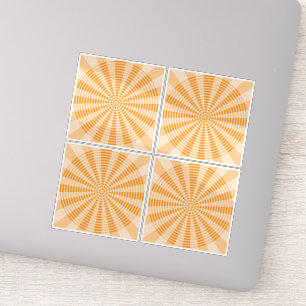 Löwenzahn, orange Spirale, Boho-Abstrakte Kunst Aufkleber