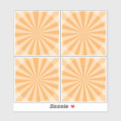 Löwenzahn, orange Spirale, Boho-Abstrakte Kunst Aufkleber (Blatt)