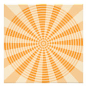 Löwenzahn, Orange Spirale, Boho-Abstrakte Kunst Fotodruck (Vorne)