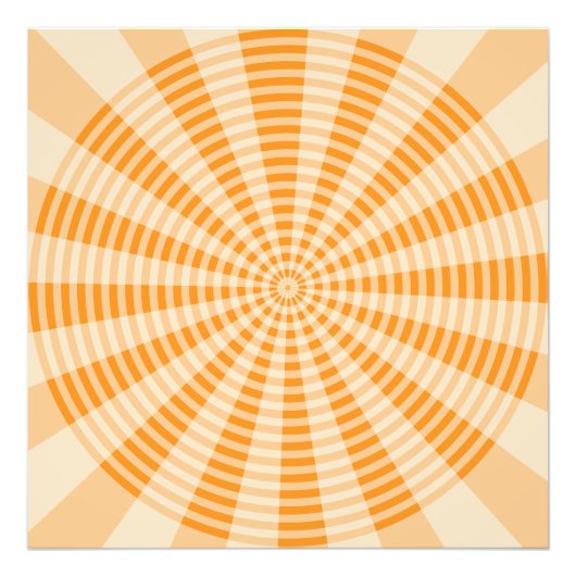 Löwenzahn, Orange Spirale, Boho-Abstrakte Kunst Fotodruck (Vorne)