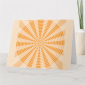 Löwenzahn, orange Spirale, Boho-Abstrakte Kunst Karte (Vorderseite)