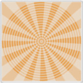 Löwenzahn, Orange Spirale, Boho-Abstraktkunst Aufkleber (Vorderseite)