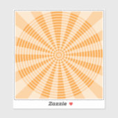 Löwenzahn, Orange Spirale, Boho-Abstraktkunst Aufkleber (Blatt)