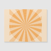 Löwenzahn, Orange Spirale, Boho-Abstraktkunst Magneteinladung (Vorderseite)
