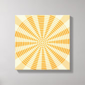 Löwenzahn, Oranges Spiral, Boho-Abstrakte Kunst Leinwanddruck (Vorderseite)