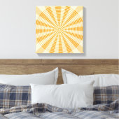 Löwenzahn, Oranges Spiral, Boho-Abstrakte Kunst Leinwanddruck (Insitu (Schlafzimmer))