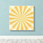 Löwenzahn, Oranges Spiral, Boho-Abstrakte Kunst Leinwanddruck (Insitu (Holzboden))
