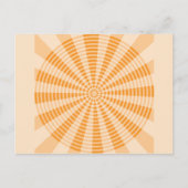 Löwenzahn, Oranges Spiral, Boho-Abstrakte Kunst Postkarte (Vorderseite)