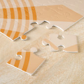 Löwenzahn, Oranges Spiral, Boho-Abstrakte Kunst Puzzle (Seite)