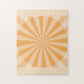 Löwenzahn, Oranges Spiral, Boho-Abstrakte Kunst Puzzle (Vertikal)