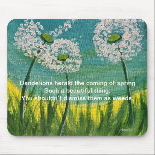 Löwenzahn - Originalkunstwerk und Gedicht Mousepad