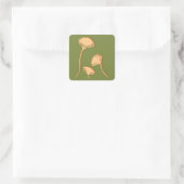 Löwenzahn Pop Quadratischer Aufkleber (Tasche)