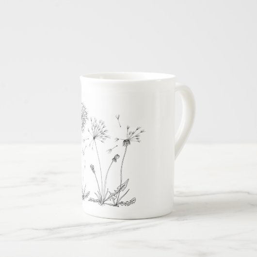 Löwenzahn Porzellantasse (Vorderseite Rechts)