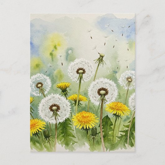 Löwenzahn-Postkarte Postkarte (Vorderseite)