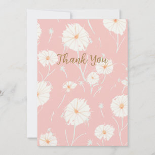 Löwenzahn-Puff-Rosa Dankeskarten Dankeskarte