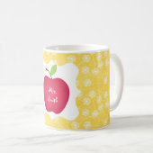Löwenzahn-roten Apple-Lehrers Kaffeetasse (VorderseiteRechts)