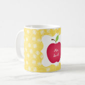 Löwenzahn-roten Apple-Lehrers Kaffeetasse (Vorderseite Links)