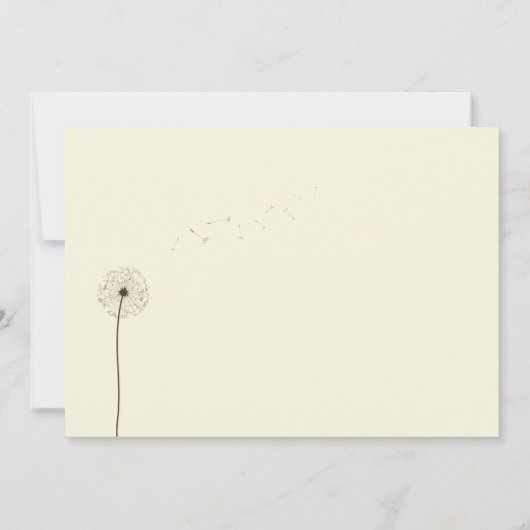 Löwenzahn Save the Date Einladung (Rückseite)