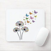 Löwenzahn Schmetterling Fluss Mousepad (Mit Mouse)