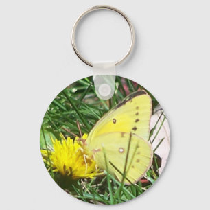 Löwenzahn-Schmetterling Schlüsselanhänger