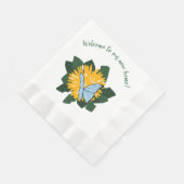 Löwenzahn Schmetterling Willkommen zu Hause Serviette (Ecke)