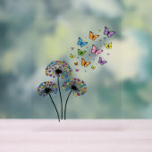 Löwenzahn Schmetterlingsblüte Acrylschild (Neutral)