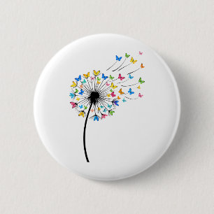 Löwenzahn Schmetterlingsblüte Button