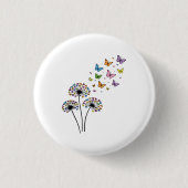 Löwenzahn Schmetterlingsblüte Button (Vorderseite)