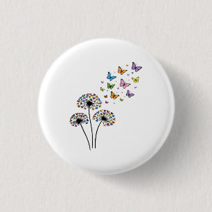 Löwenzahn Schmetterlingsblüte Button
