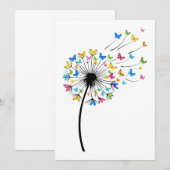 Löwenzahn Schmetterlingsblüte Einladung (Vorne/Hinten)