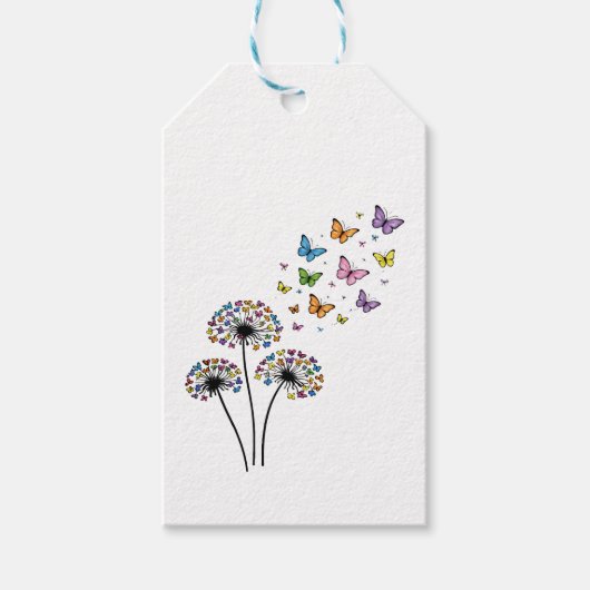 Löwenzahn Schmetterlingsblüte Geschenkanhänger (Vorderseite)
