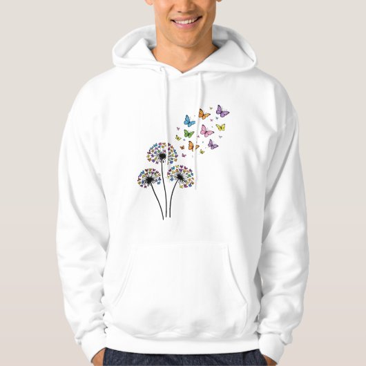 Löwenzahn Schmetterlingsblüte Hoodie (Vorderseite)