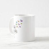 Löwenzahn Schmetterlingsblüte Kaffeetasse (Vorderseite Links)