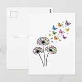 Löwenzahn Schmetterlingsblüte Postkarte (Vorne/Hinten)