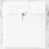 Löwenzahn Schmetterlingsblüte Quadratischer Aufkleber (Tasche)