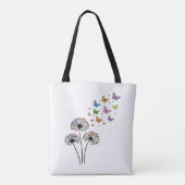 Löwenzahn Schmetterlingsblüte Tasche (Rückseite)