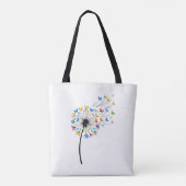 Löwenzahn Schmetterlingsblüte Tasche (Rückseite)